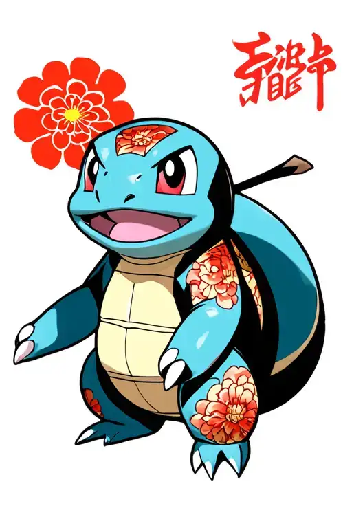 The Pokemon Squirtle As A Yakuza
