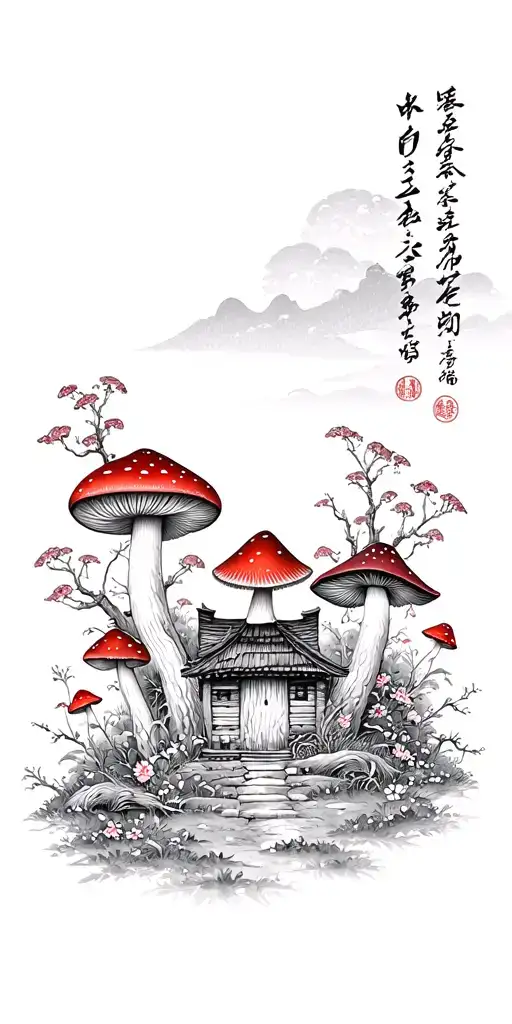 Cottage Core Mushroom Village