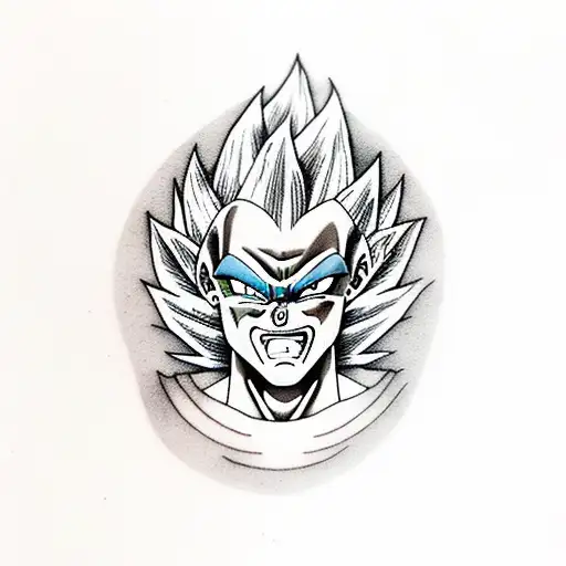 Vegeta Dying With Skull And Roses