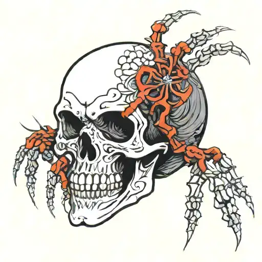 Skull With Spider