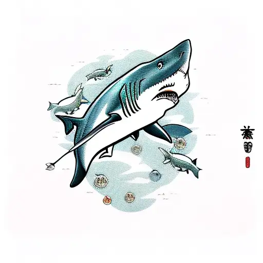 Shark With Harpoon