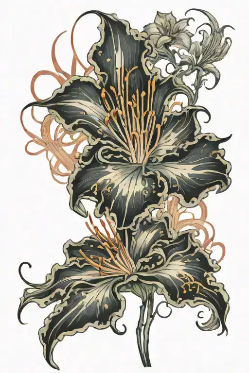 Spider Lily With Smoke