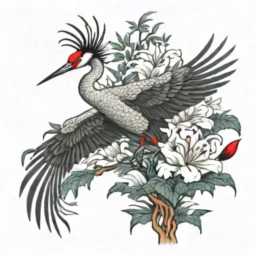 Crane And Spider Lilies