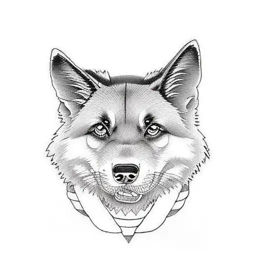 Japanese Style German Shepperd Kitsune