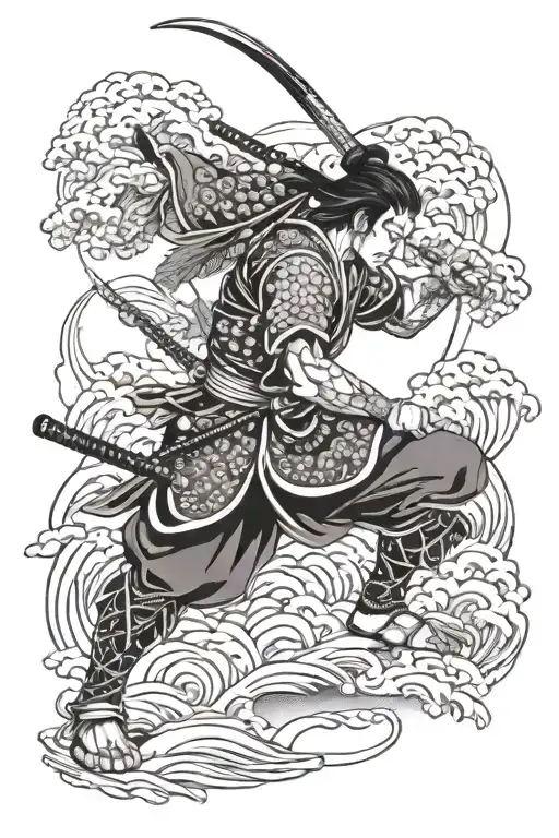 Samurai Warrior Surrounded