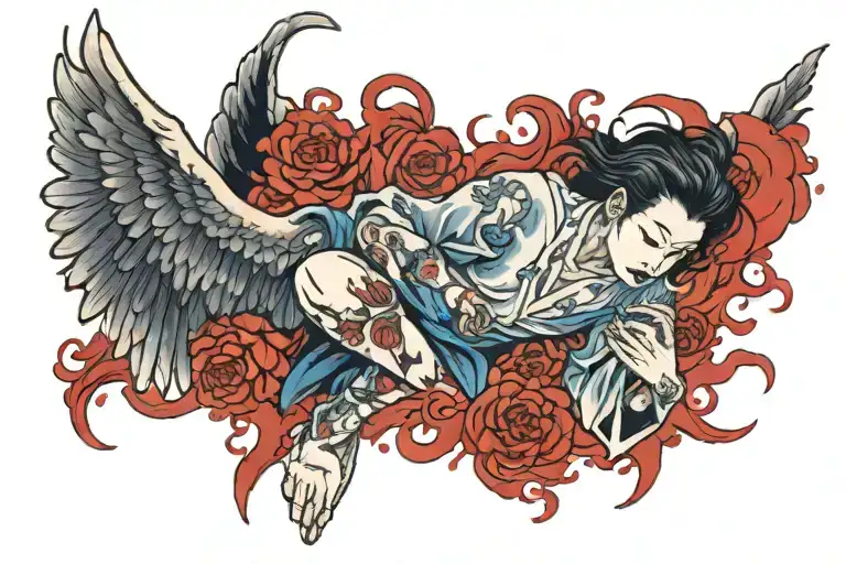 Fallen Angel With Blood