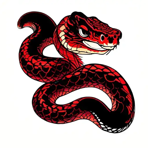 Cute Red Snake