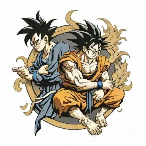 Goku Gohan Son Father Cool Tattoo Design