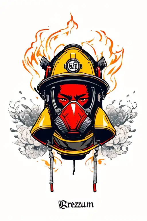 Firefighter Head With Mask