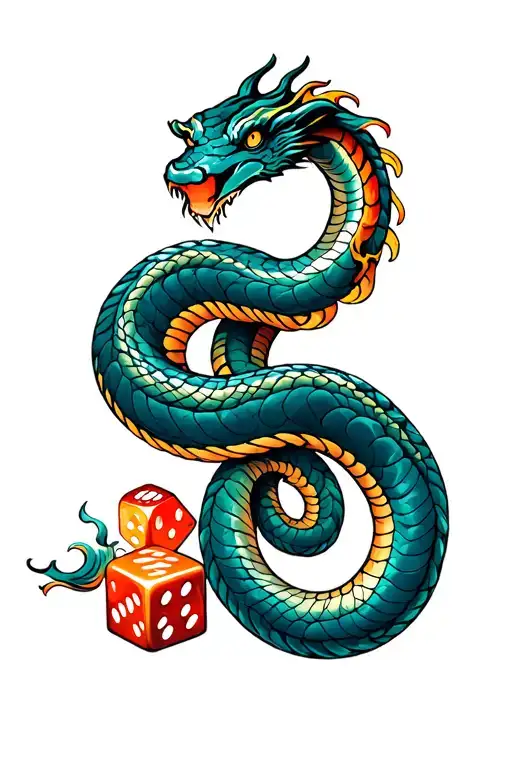 Fire Snake Dice Intertwined