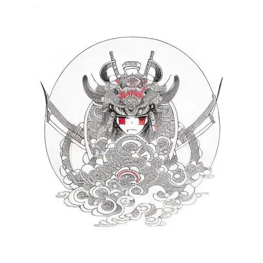 Anime Japan Girl Demon Samurai