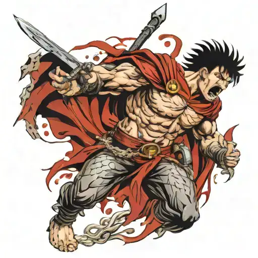 Guts Of Berserk In Rage Mode