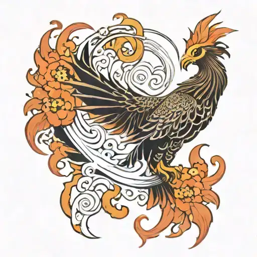 Phoenix Rising Into The Milkway