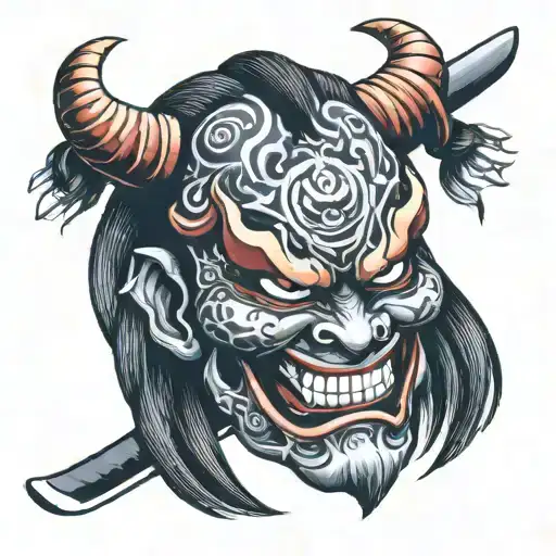Oni Mask With Katana