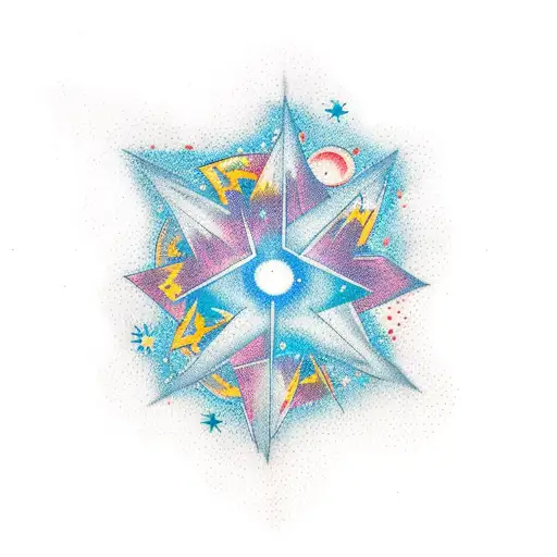 Falling Star With Cloud