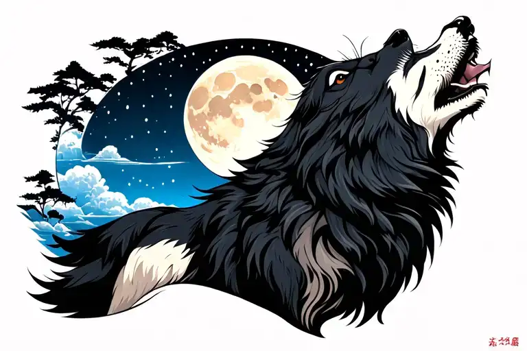 Wolf Howling At The Moon