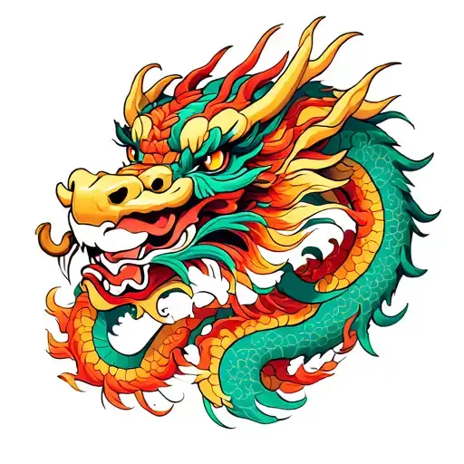 Dragon Wtih Foo Dogs