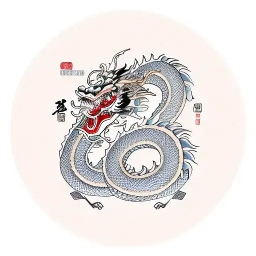 Chinese Dragon Oriental Back