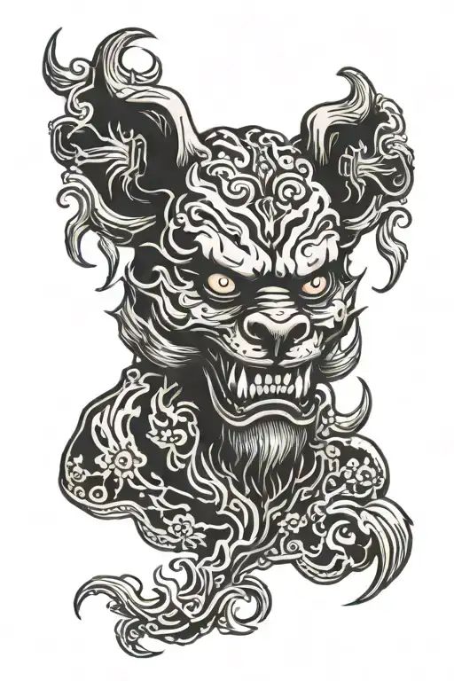 Demon Oni Bear Head