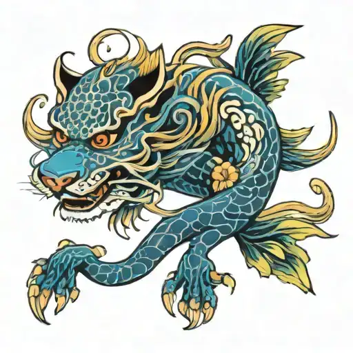 Spotted Line Psychedelic Blue