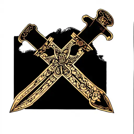 The Cross Of Jesus In The Shape Of A Double Edged Sword