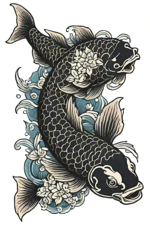 Koi Fish Swimming