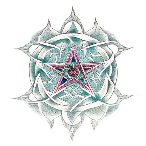 Tree Of Life And Pentagram