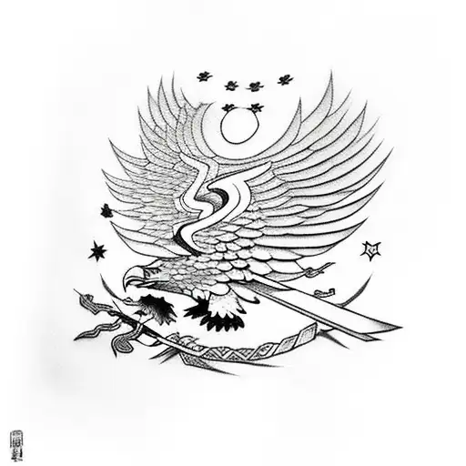 Eagle And Armenian Flag