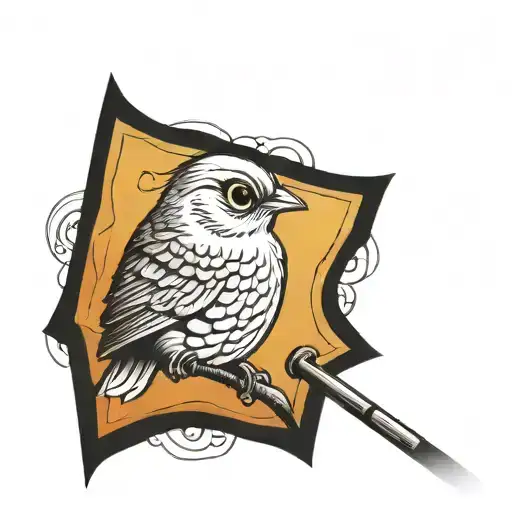 Bird Looking Through Telescoop