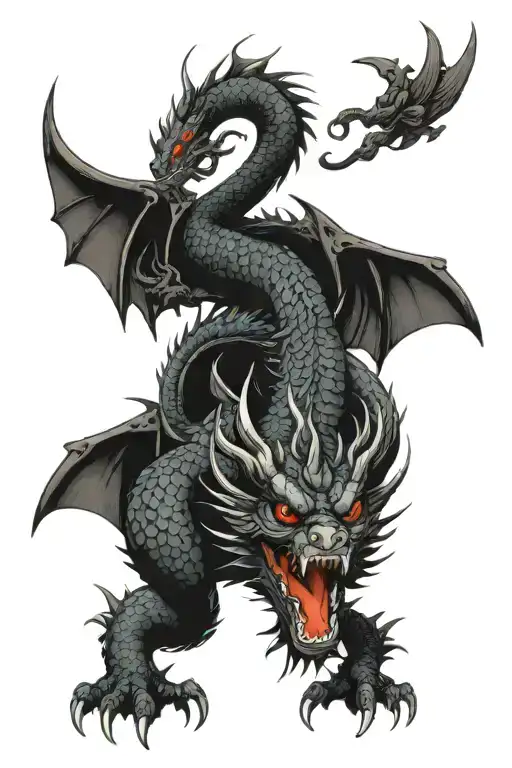 Dragon With Large Wings