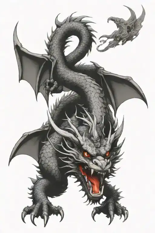 Dragon With Large Wings