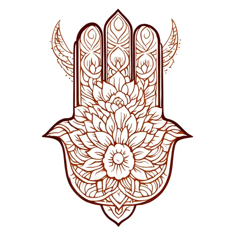 Hamsa Hand Symbol Made