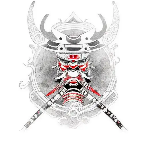 Samurai With Red Details