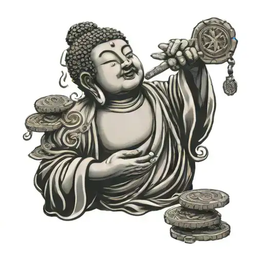 Buddha With Coins