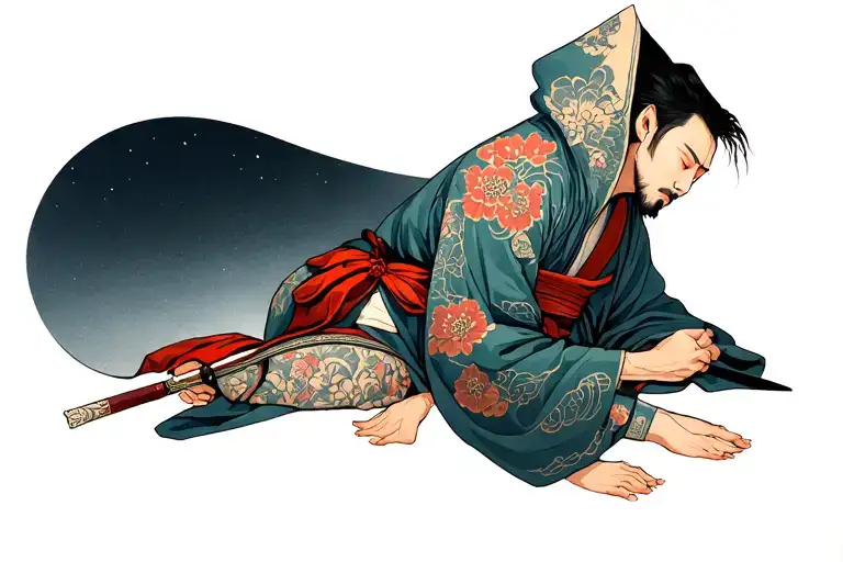 Lonely Man With Hood Up