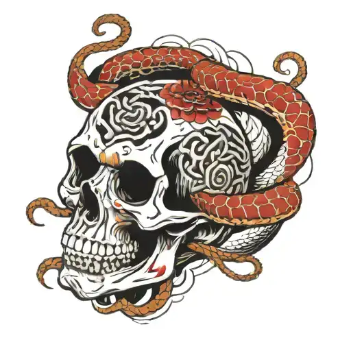 Skull And Snake