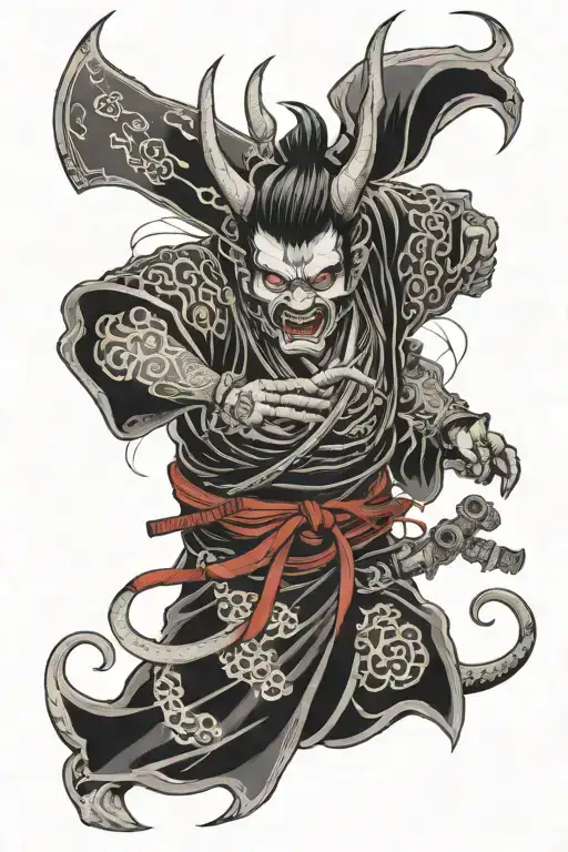 Japanese Demons Samurai Lights