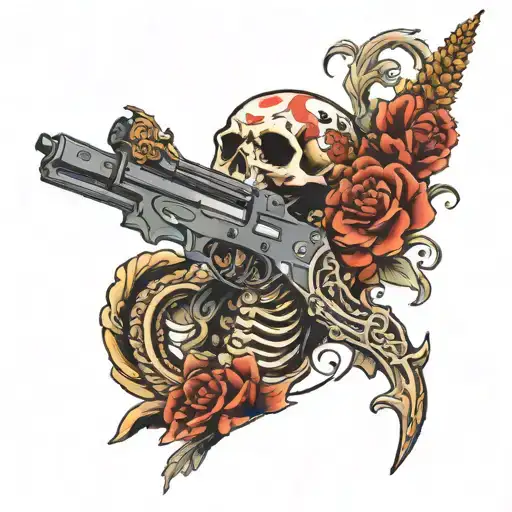 Skeleton Holding A Desert Eagle