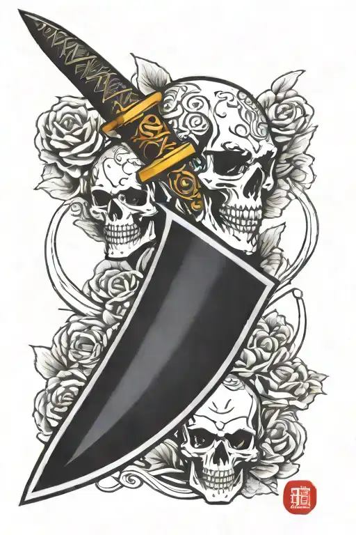 Dagger With Skull