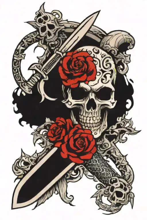 Dagger With Skull