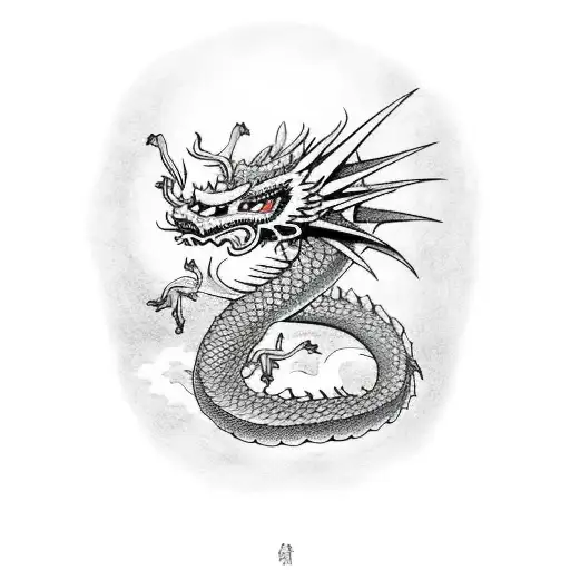 Dragon With 3 Little Ones