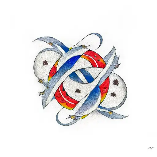 Shooting Star Forming An Infinity Symbol