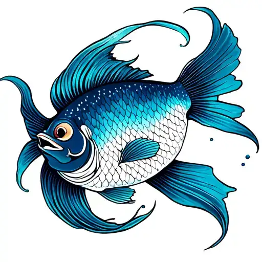 Tatoo Zodiac Cancer Pisces Fish Swimming