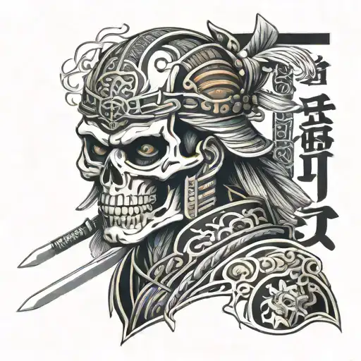 Skull Samurai Stand Man