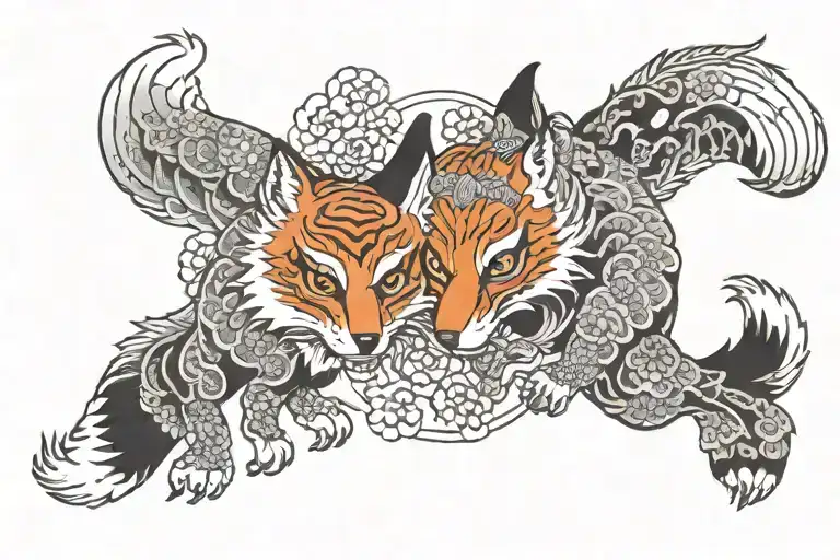 A Fox And A Owl Fighting