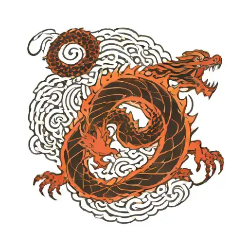 A Simple Dragon Twisted Up In Itself