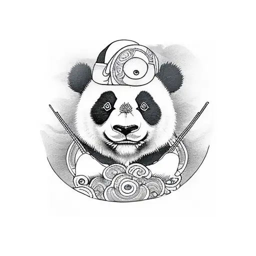Panda With Waves