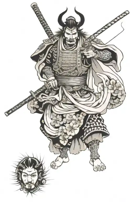 Samurai With Temple