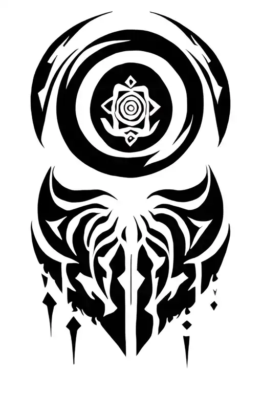 Nordic Runes Circle Geometric Design Incorporating