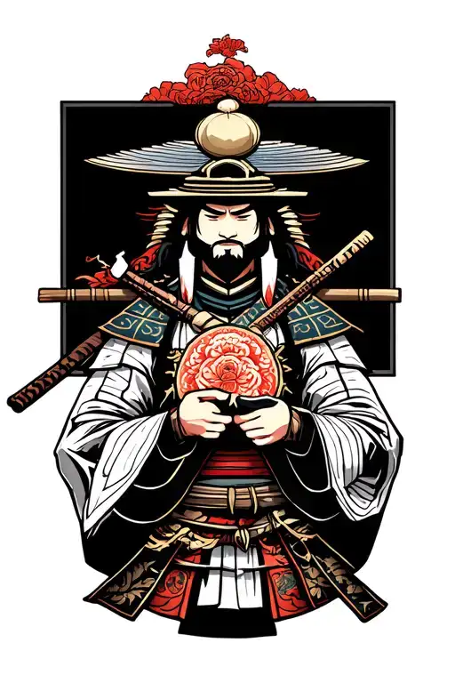 Samurai Warrior Holding